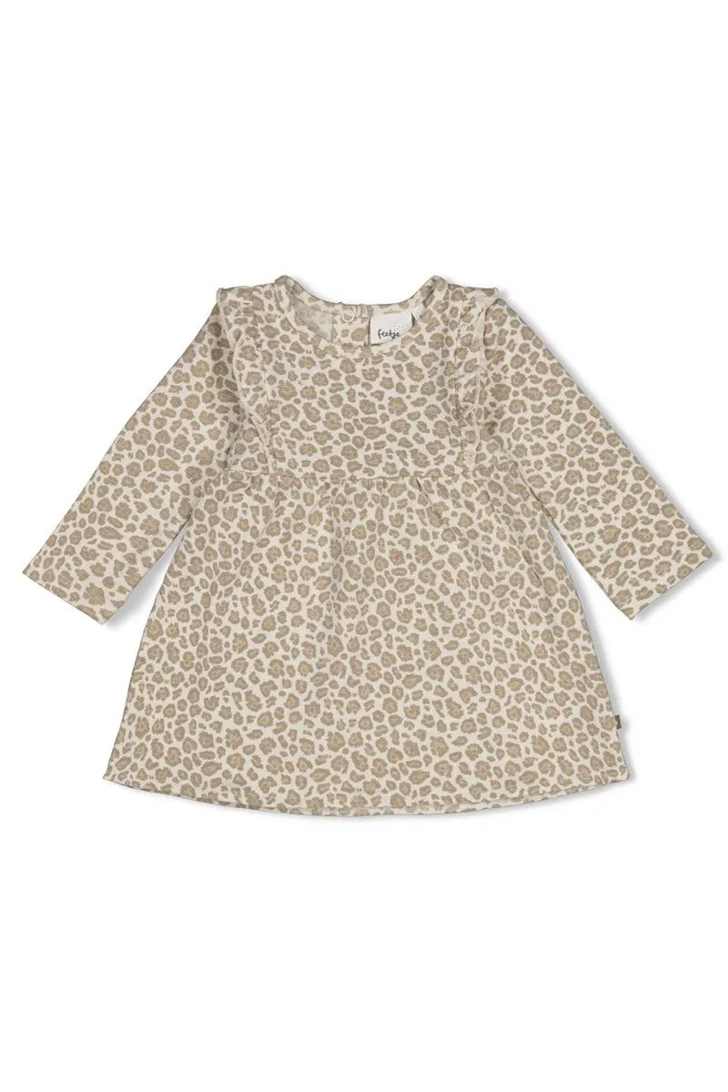 Feetje jurk Dress To Impress AOP in offwhite melange